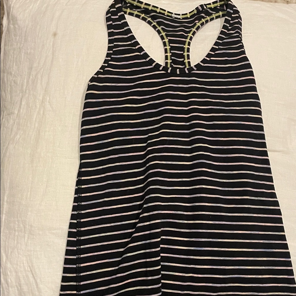 Ivivva Black Striped Racerback Top